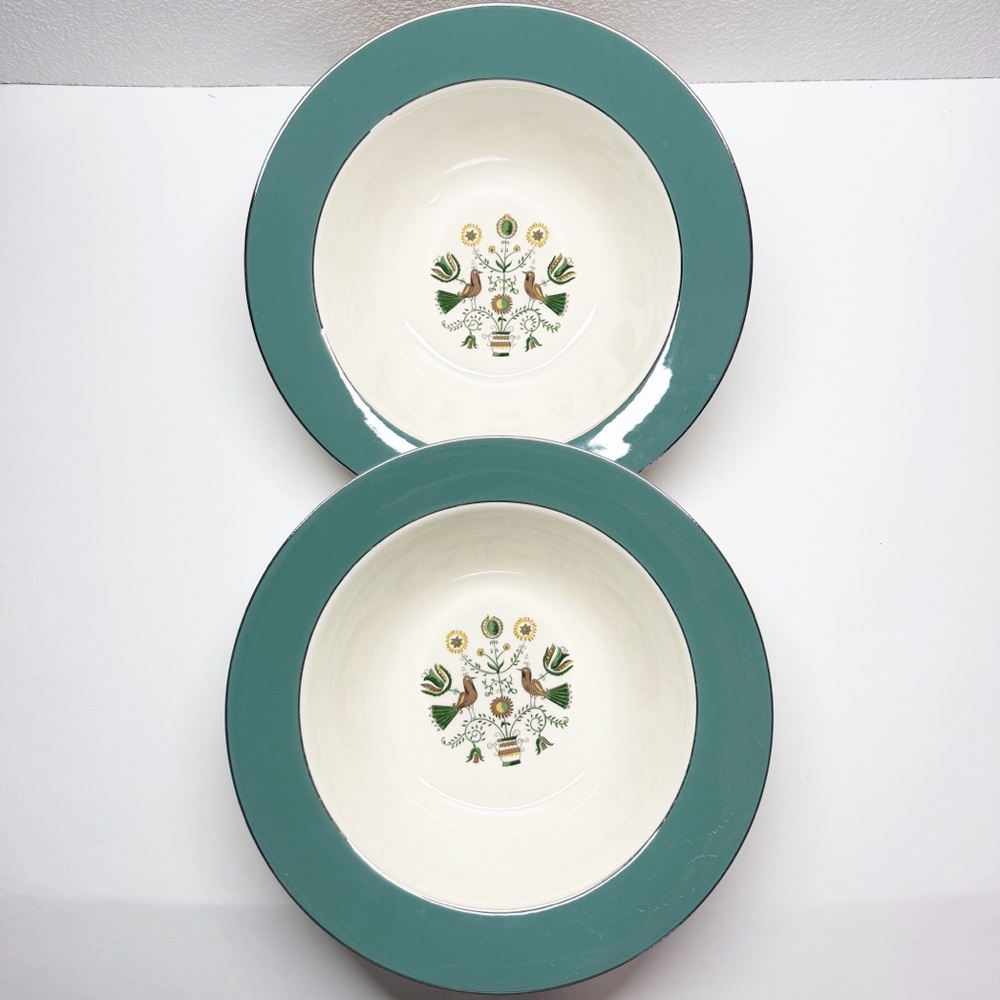 Vintage Homer Laughlin Cavalier Eggshell Persian Garden Serving Bowls K57N5 CV28